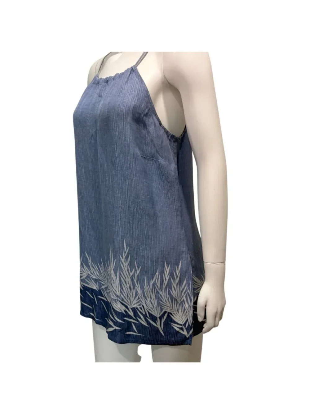 Tommy Bahama Silk Blend Tank Top Womens M Spaghetti Straps Coastal Beachy